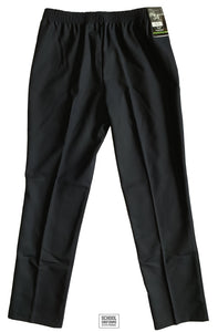 Boys - Sturdy/comfort Fit Elastic Waist Trousers (Navy)
