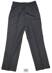 Boys Elastic Waist Trousers (Grey)