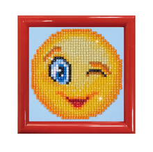 Load image into Gallery viewer, Wink emoji with Frame

