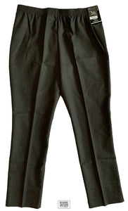 Boys - Sturdy/comfort Fit Elastic Waist Trousers (Grey)