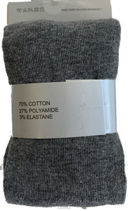 Girls Cotton Tights - Single Pack (Grey)