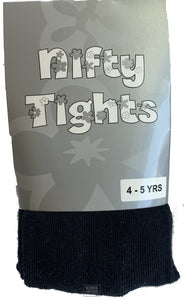 Girls Cotton Tights - Single Pack (Navy)