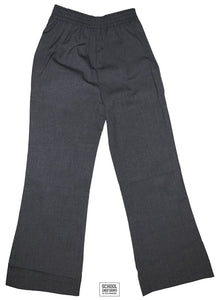 Girls Lycra Elasticated Waist Trousers (Grey)