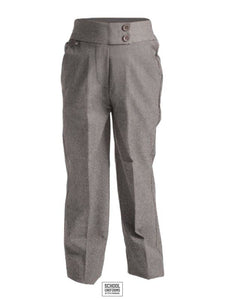 Girls Lycra Elasticated Waist Trousers (Grey)