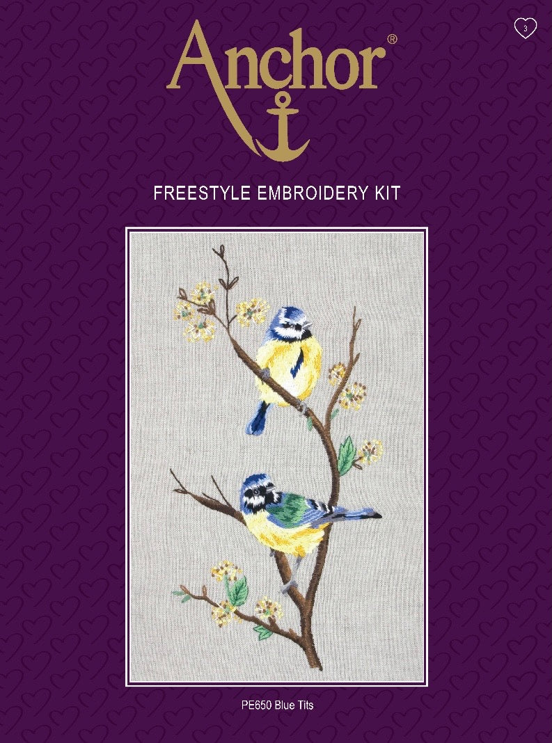 Blue Tits (Freestyle Embroidery Kit)