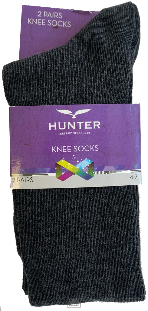 Knee Socks - Twin Pack (Grey)