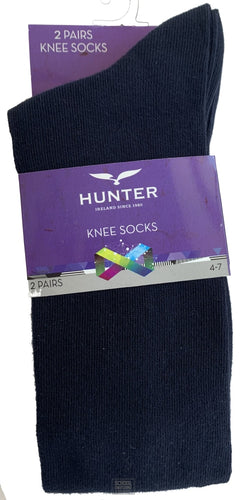 Knee Socks - Twin Pack (Navy)