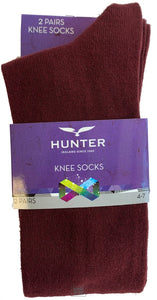 Knee Socks - Twin Pack (Wine)