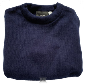 Non-Crested Round Neck Jumper (Navy - Senior Cycle)