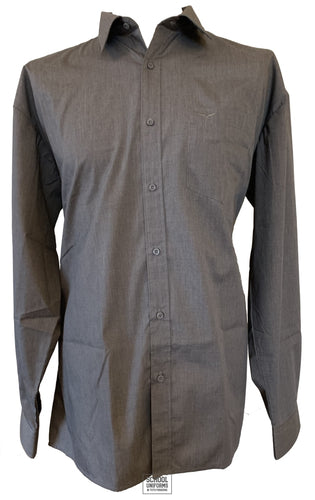 Regular Fit School Shirt (Dark Grey) (Single Pack)