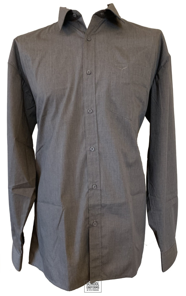 Regular Fit School Shirt (Dark Grey) (Single Pack)