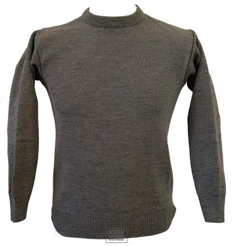 Round Neck Jumper Uncrested (Grey)