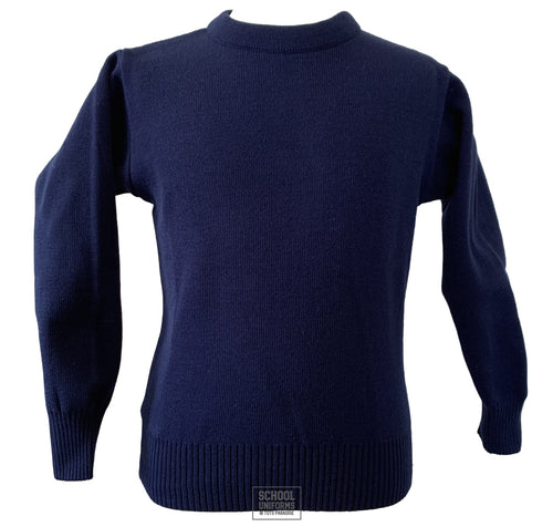 Round Neck Jumper Uncrested (Navy)