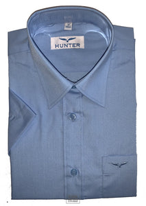 Short Sleeve Regular Fit School Shirt (Blue) (Single Pack)