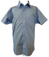 Load image into Gallery viewer, Short Sleeve Regular Fit School Shirt (Blue) (Single Pack)
