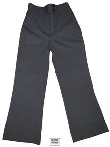 Teens & Ladies - Comfort Fit Lycra Elasticated Waist Trousers (Grey) Girls