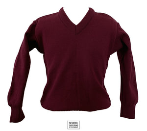 V-Neck Jumper Uncrested (Maroon)